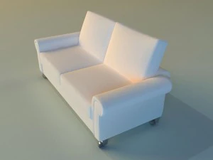 sofa white modern white 3D Model