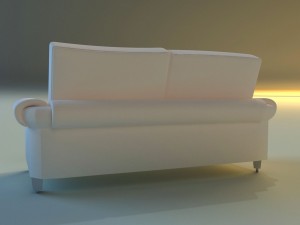 sofa white modern white Modelo 3D