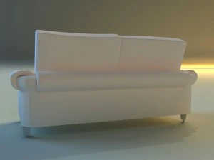 sofa white modern white 3D Model