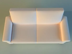 sofa white modern white 3D Model