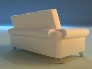 sofa white modern white 3D Model