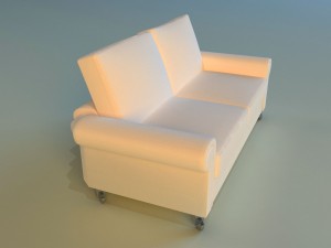 sofa white modern white Modelo 3D