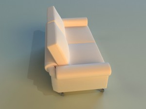 sofa white modern white Modelo 3D