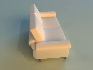 sofa white modern white 3D Model