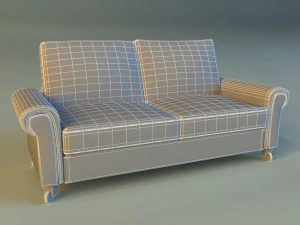 sofa white modern white 3D Model