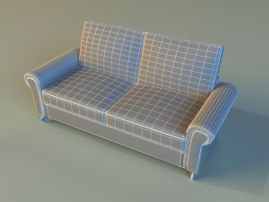 sofa white modern white Modelo 3D