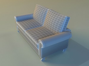 sofa white modern white Modelo 3D