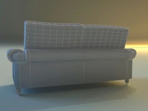 sofa white modern white 3D Model