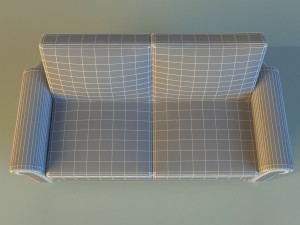 sofa white modern white Modelo 3D