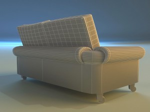 sofa white modern white Modelo 3D