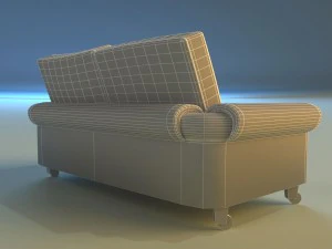 sofa white modern white 3D Model