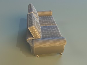 sofa white modern white Modelo 3D