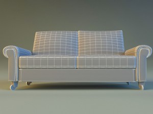sofa white modern white Modelo 3D