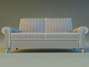 sofa white modern white 3D Model