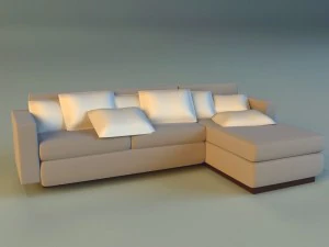 cloth corner sofa simple 3D Model