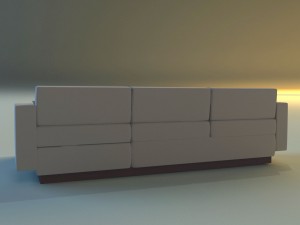 cloth corner sofa simple Modelo 3D