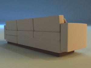 cloth corner sofa simple Modelo 3D