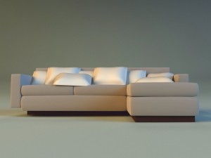 cloth corner sofa simple Modelo 3D