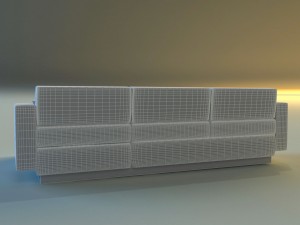 cloth corner sofa simple Modelo 3D