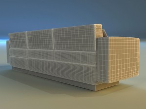 cloth corner sofa simple Modelo 3D