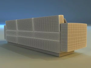 cloth corner sofa simple 3D Model