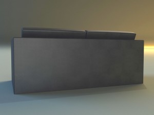 sofa leather black modern Modelo 3D