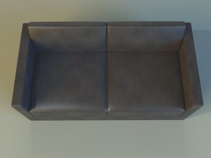 sofa leather black modern Modelo 3D
