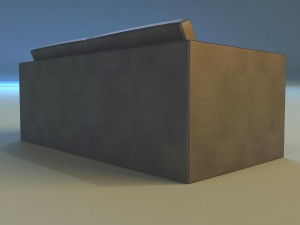 sofa leather black modern Modelo 3D