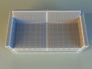 sofa leather black modern Modelo 3D