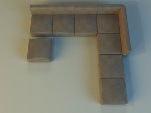leather corner sofa big 3D 模型