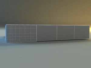 leather corner sofa big 3D Model