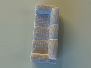 sofa leather modern steel 3D Model