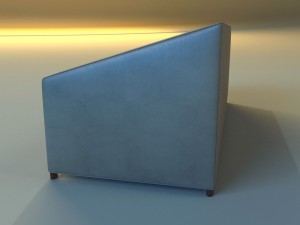 sofa leather classic simple 3D Model