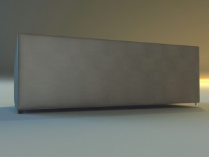 sofa leather classic simple 3D Model