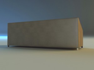 sofa leather classic simple 3D Model