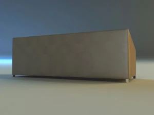 sofa leather classic simple 3D Model