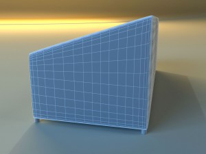 sofa leather classic simple 3D Model