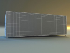 sofa leather classic simple 3D Model