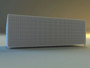 sofa leather classic simple 3D Model