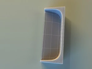 sofa leather classic simple 3D Model