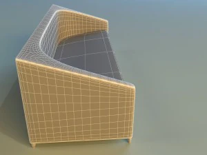 sofa leather classic simple 3D Model