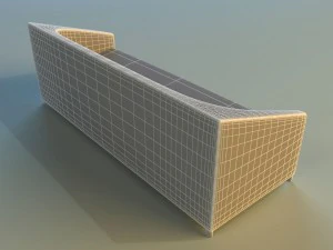 sofa leather classic simple 3D Model