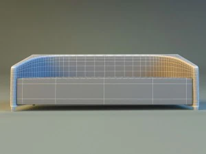 sofa leather classic simple 3D Model