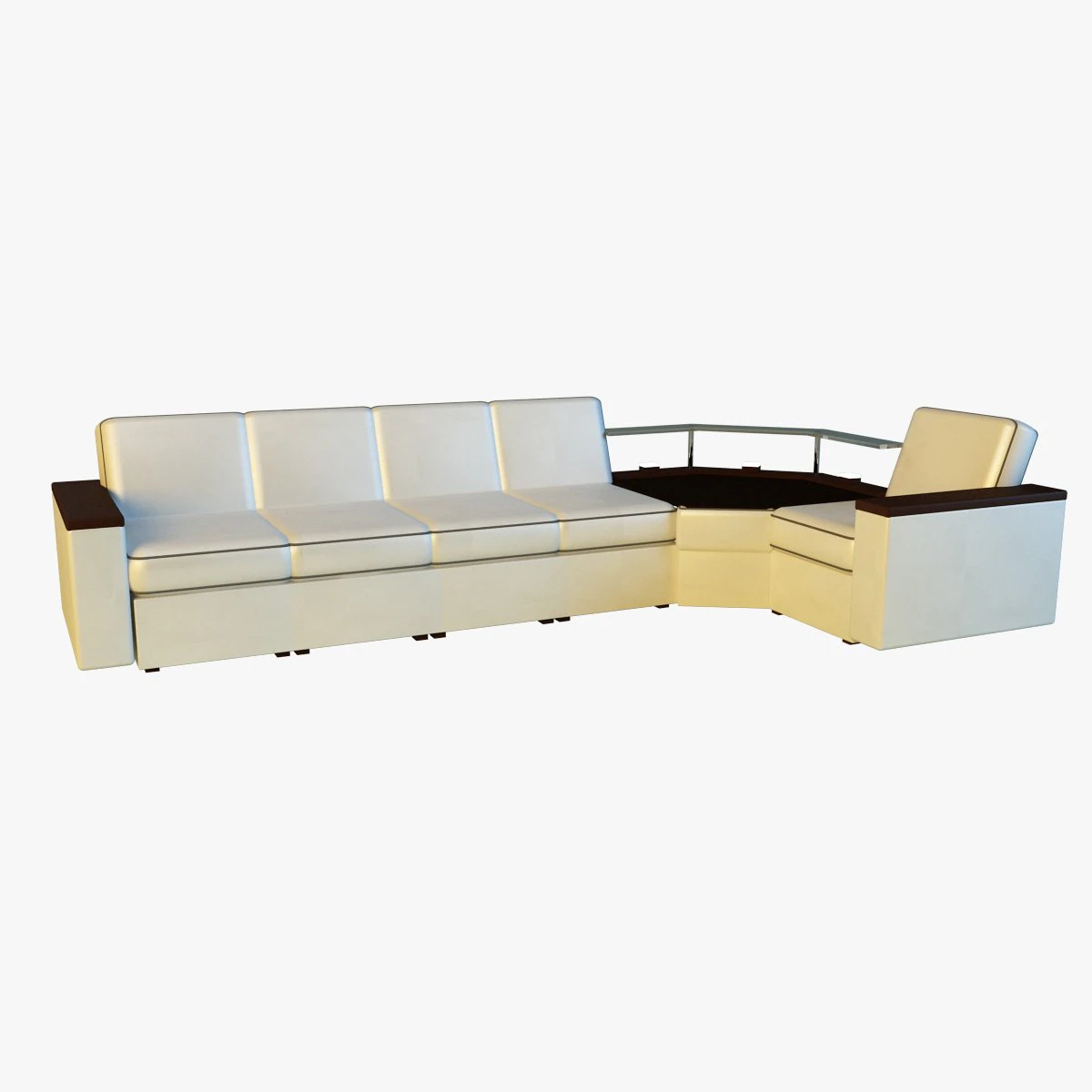 corner modern sofa 3D Model .c4d .max .obj .3ds .fbx .stl .blend 