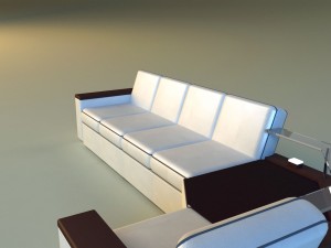 corner modern sofa Modelo 3D
