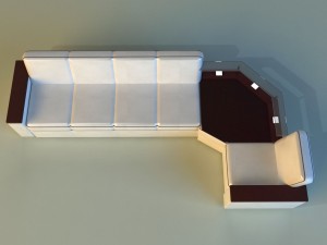 corner modern sofa Modelo 3D