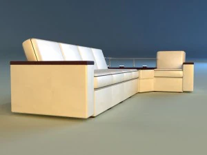 corner modern sofa 3D Model