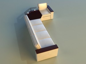 corner modern sofa Modelo 3D