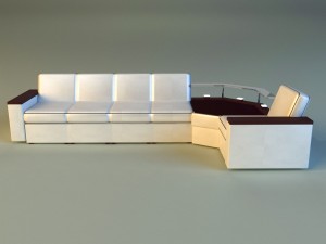 corner modern sofa Modelo 3D