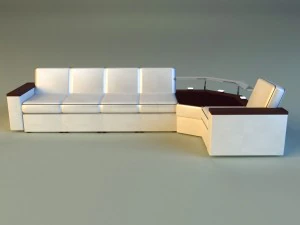 corner modern sofa 3D Model